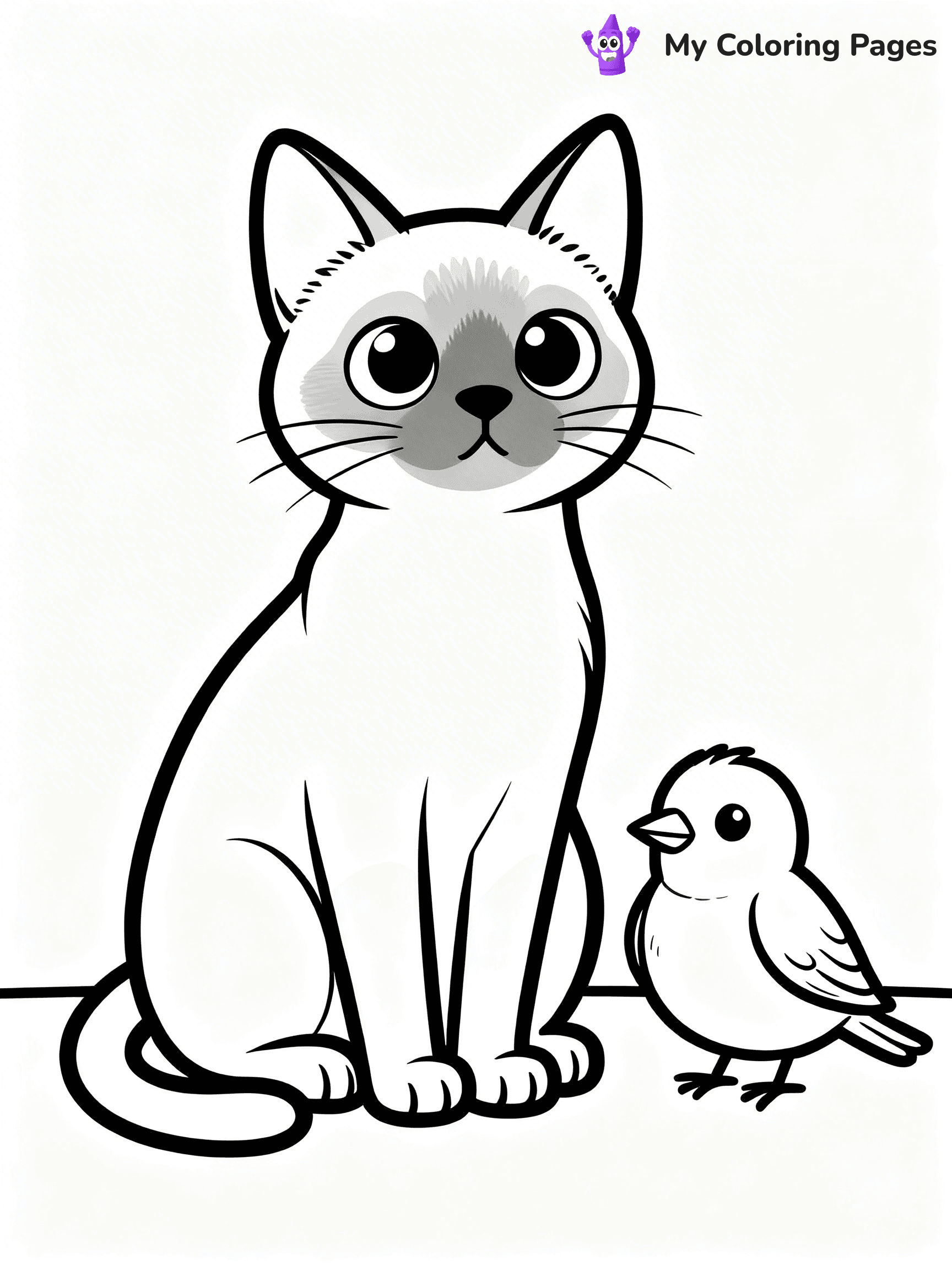 Siamese Cat Coloring Pages - 11