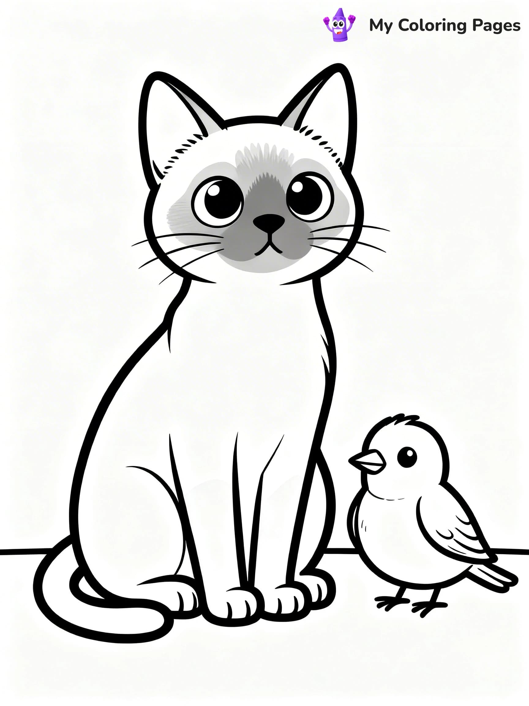 Siamese Cat Coloring Pages - 10