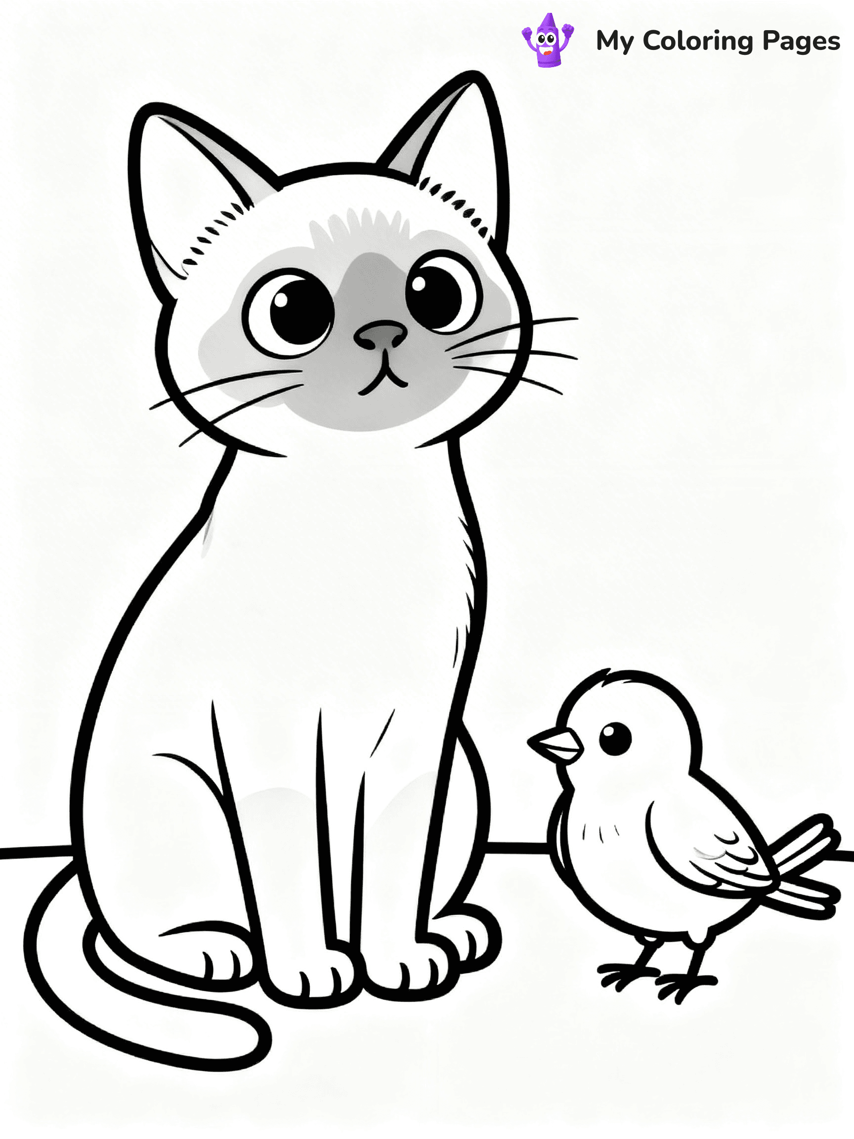 Siamese Cat Coloring Pages - 9