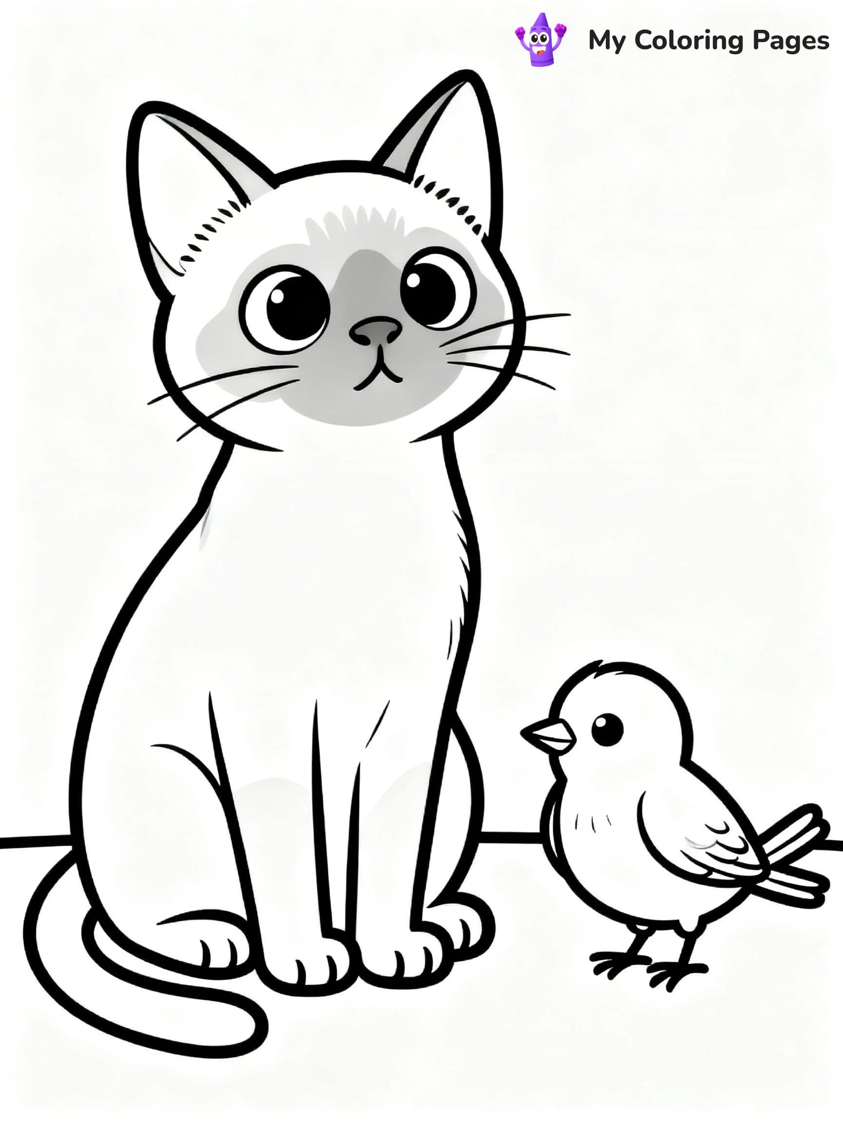 Siamese Cat Coloring Pages - 8