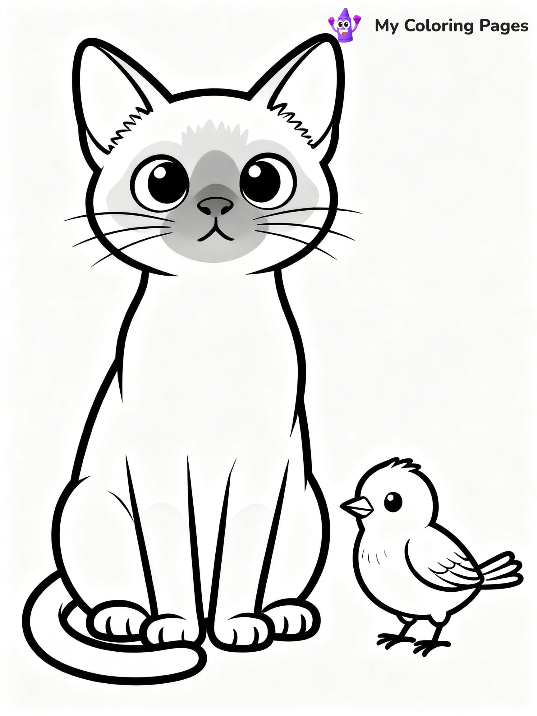 Siamese Cat Coloring Pages - 7