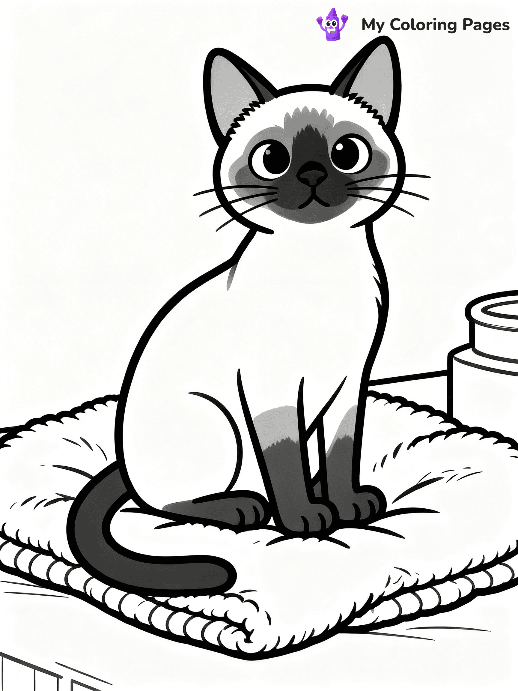 Siamese Cat Coloring Pages - 7