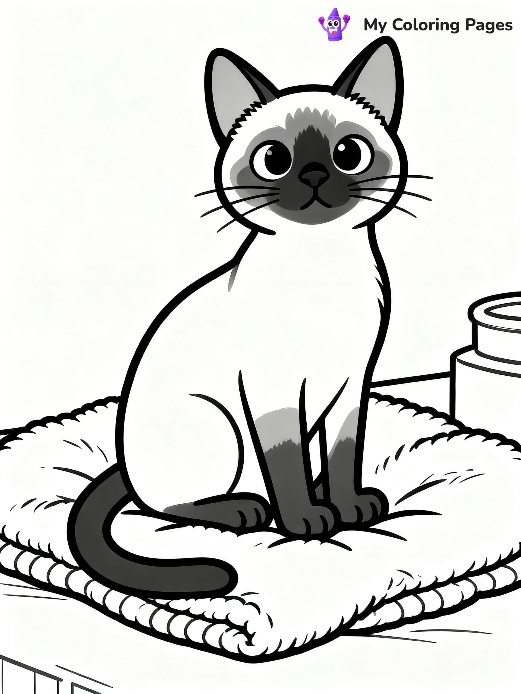 Siamese Cat Coloring Pages - 6