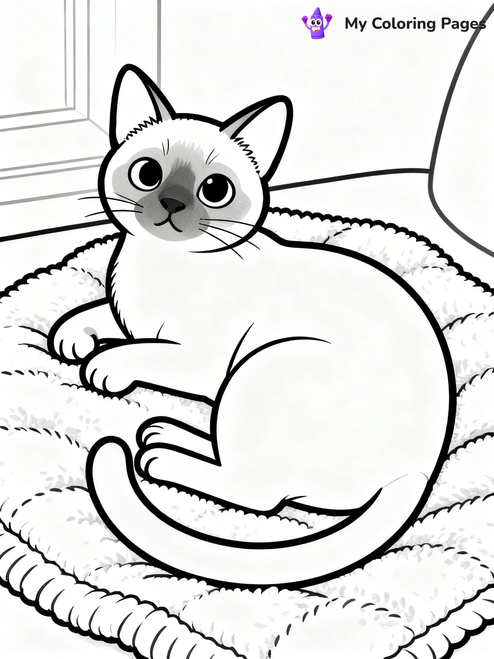 Siamese Cat Coloring Pages - 5