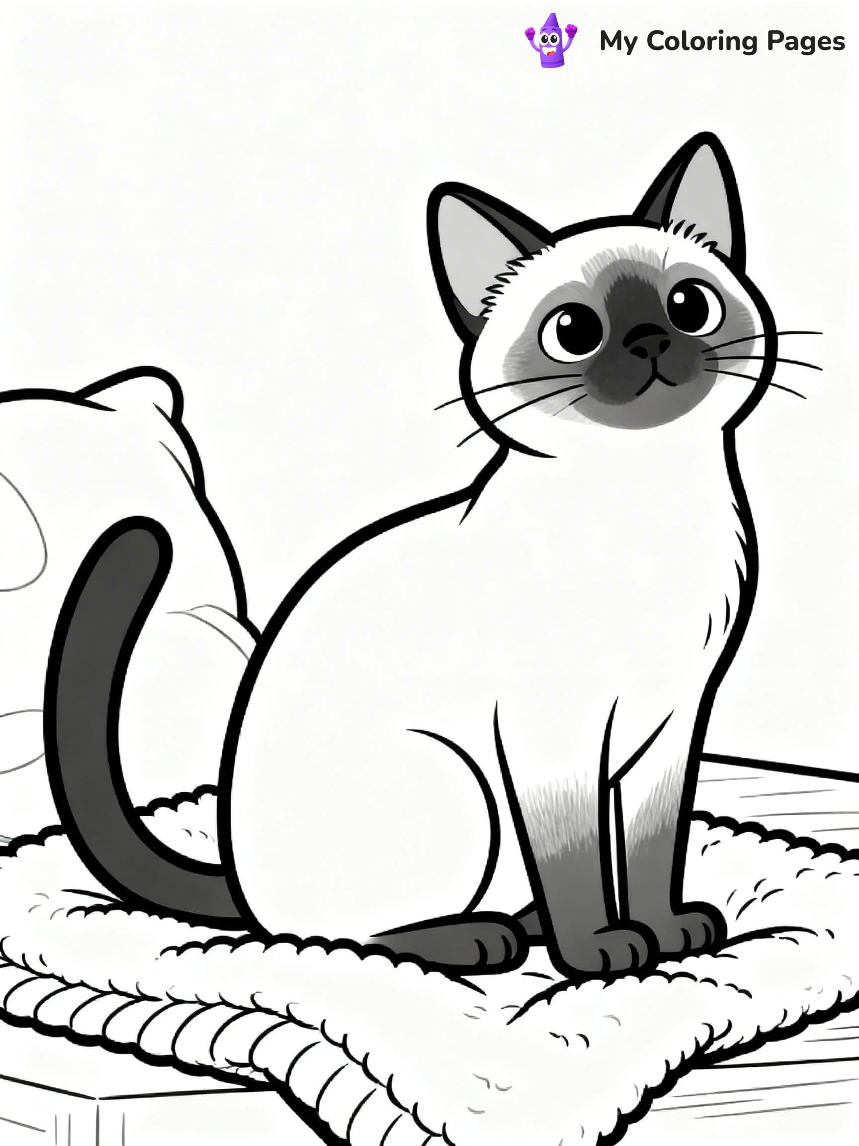 Siamese Cat Coloring Pages - 4