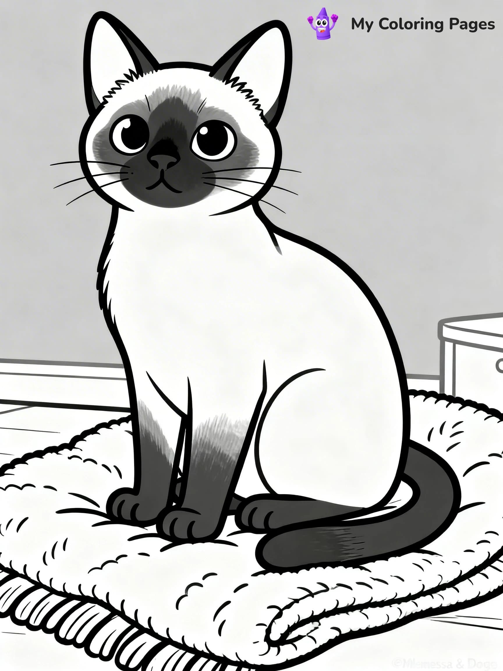 Siamese Cat Coloring Pages - 3