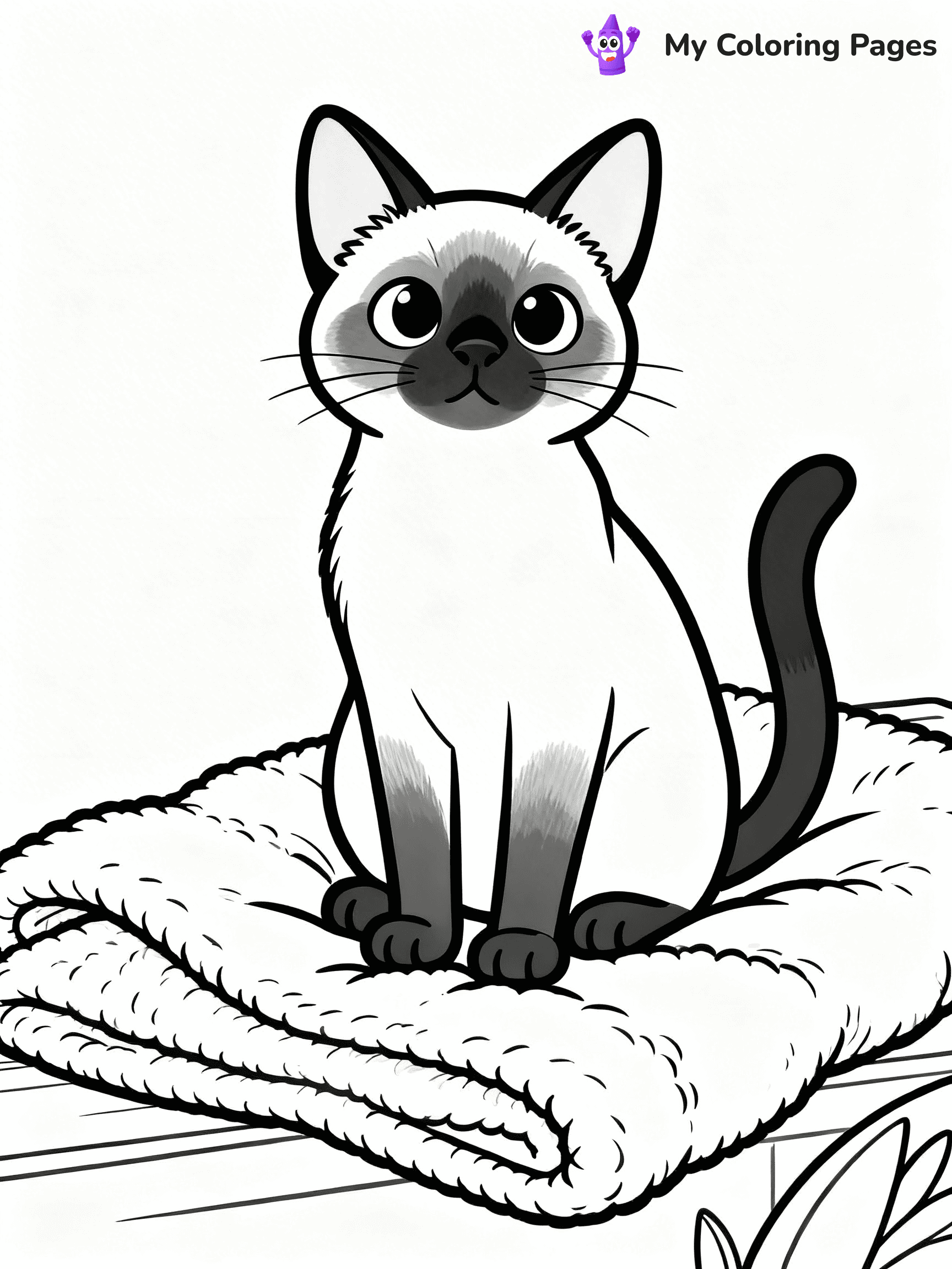 Siamese Cat Coloring Pages - 3