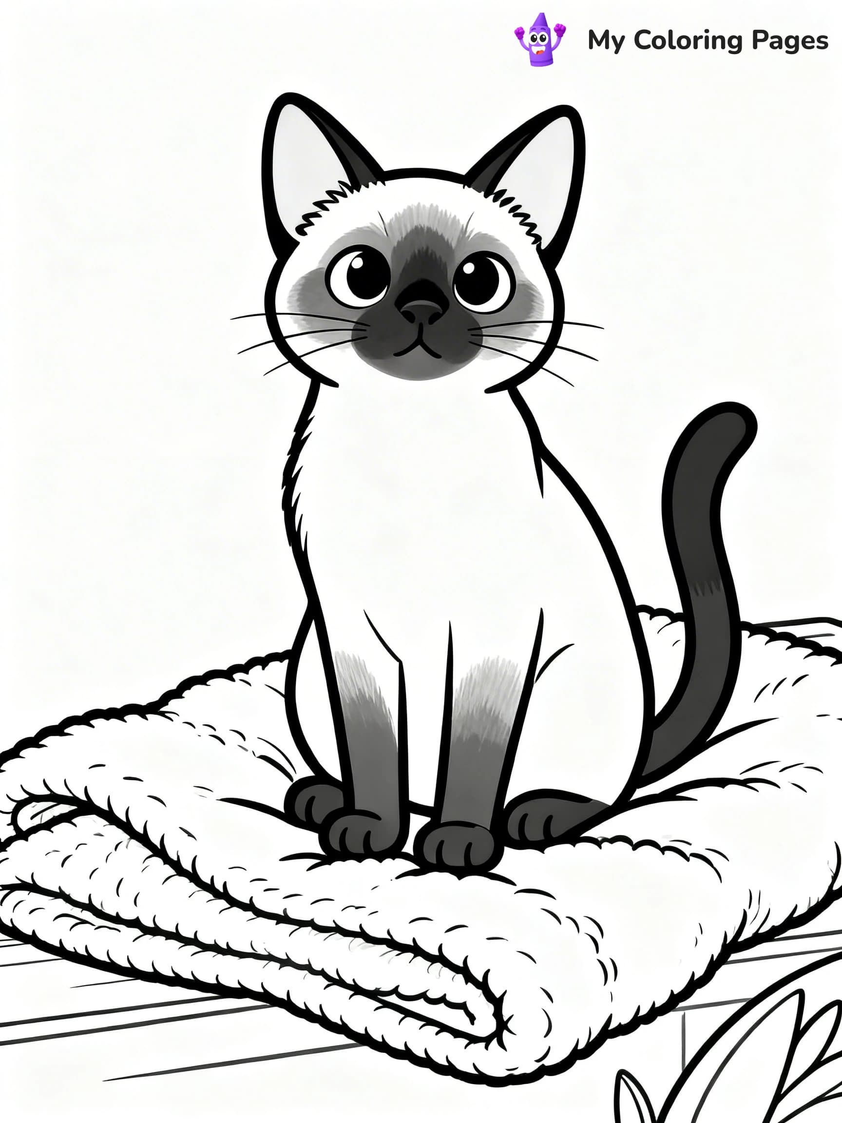 Siamese Cat Coloring Pages - 2