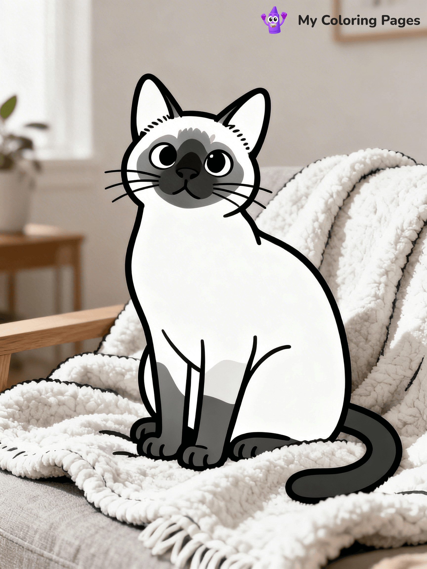 Siamese Cat Coloring Pages - 2