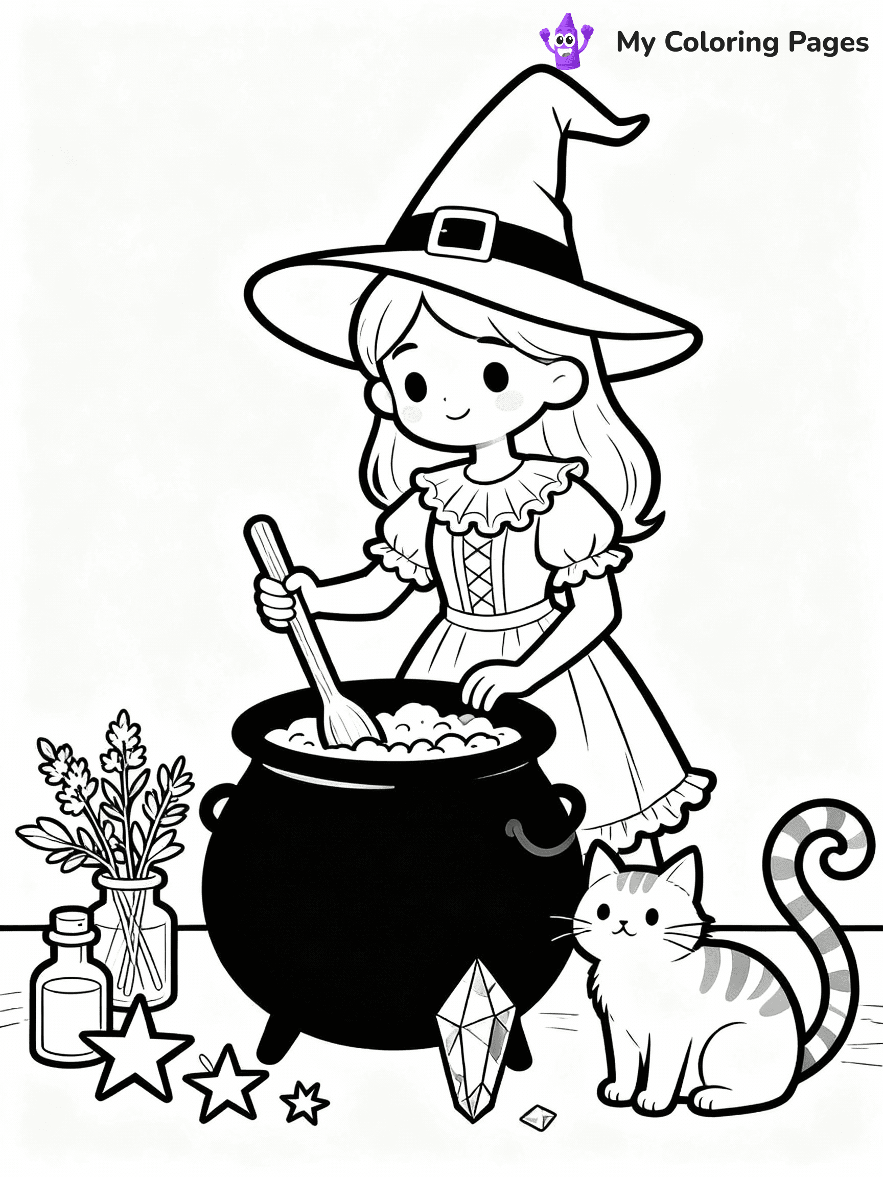 Witchy Coloring Pages - 6