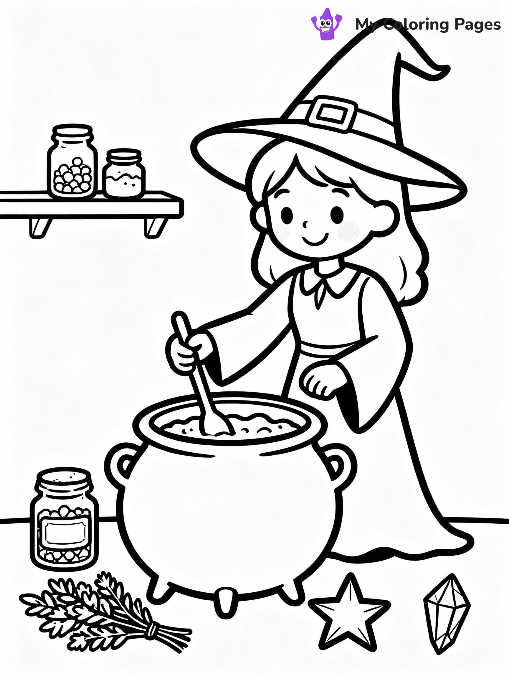Witchy Coloring Pages - 4