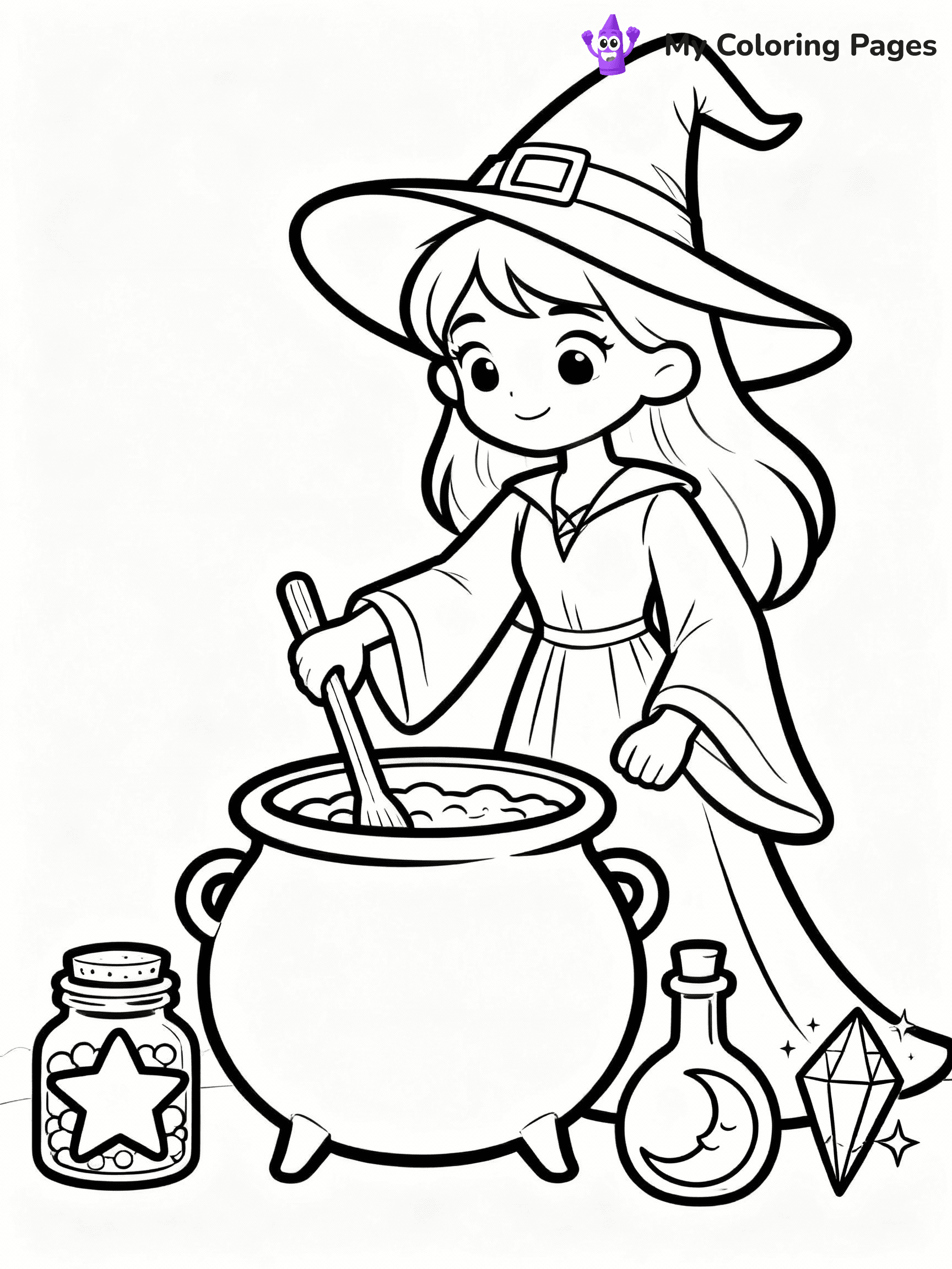 Witchy Coloring Pages - 3