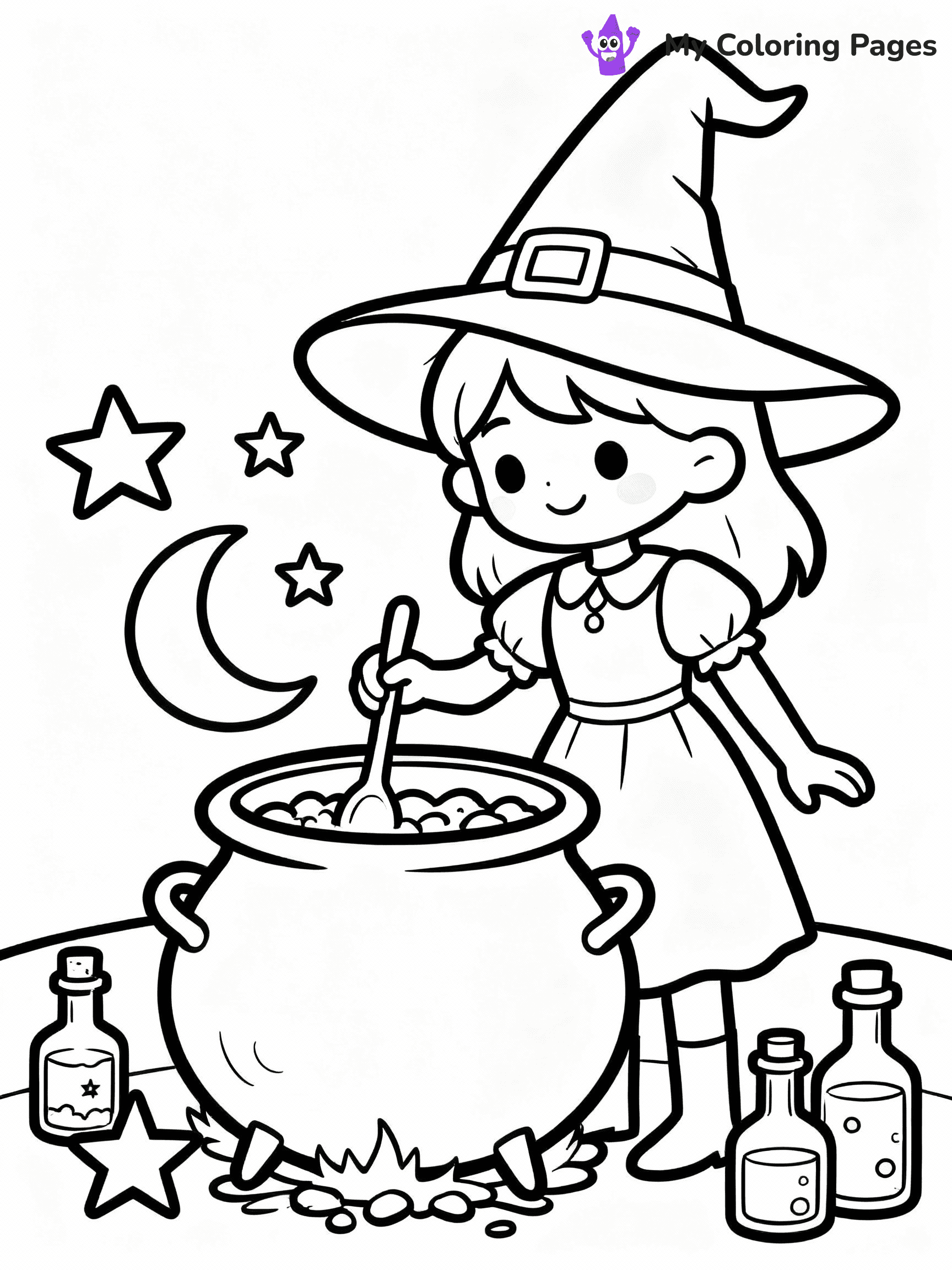 Witchy Coloring Pages - 1