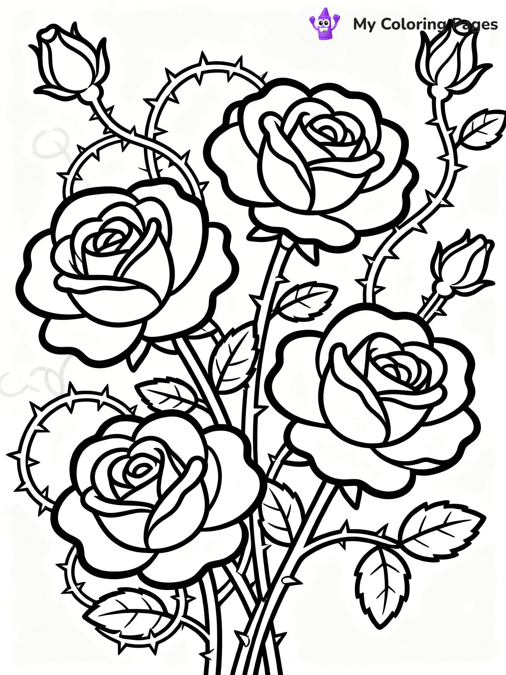 Flower Garden Coloring Pages - 1