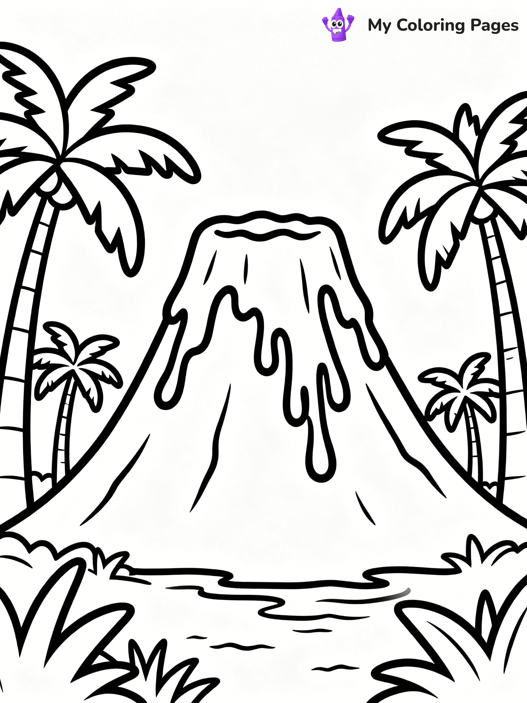 Volcano Coloring Pages - 39