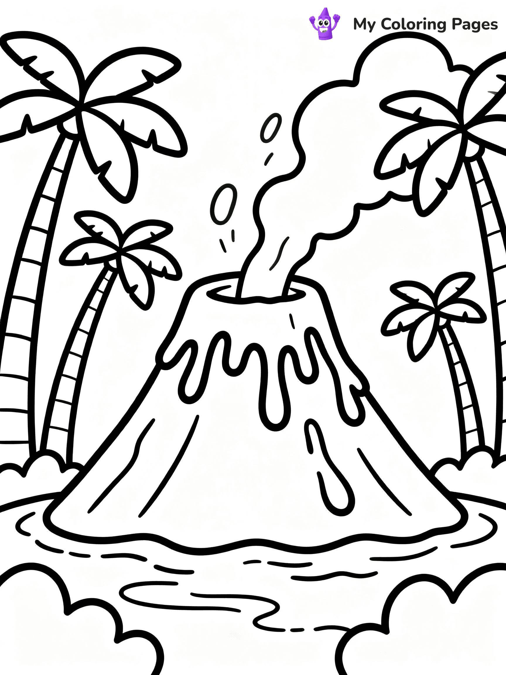 Volcano Coloring Pages - 37