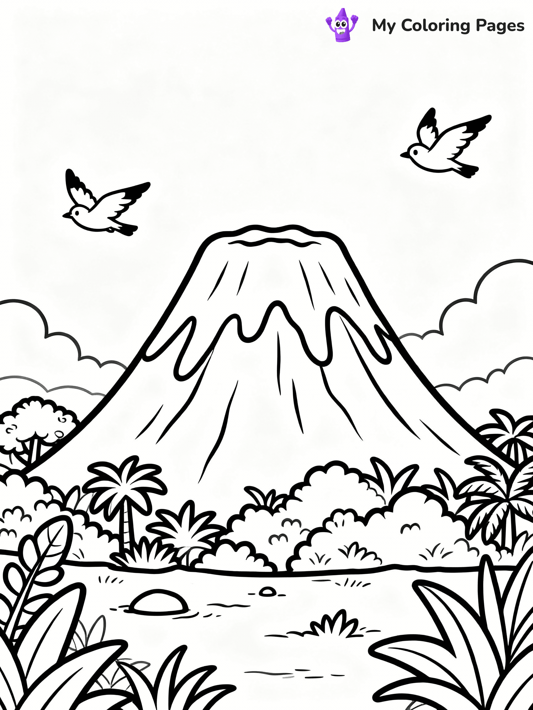 Volcano Coloring Pages - 35