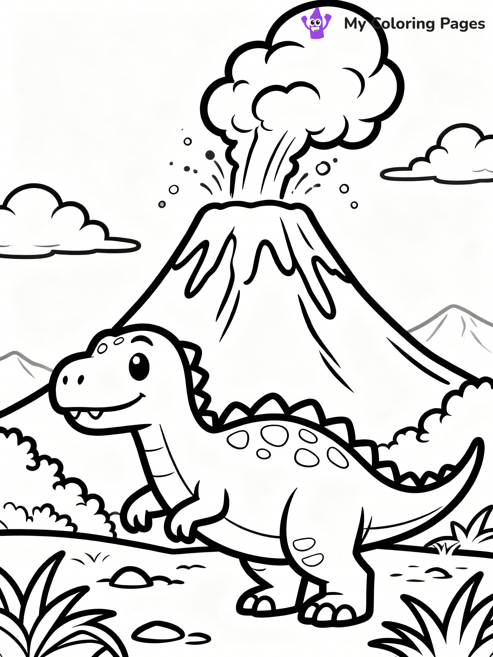 Volcano Coloring Pages - 34
