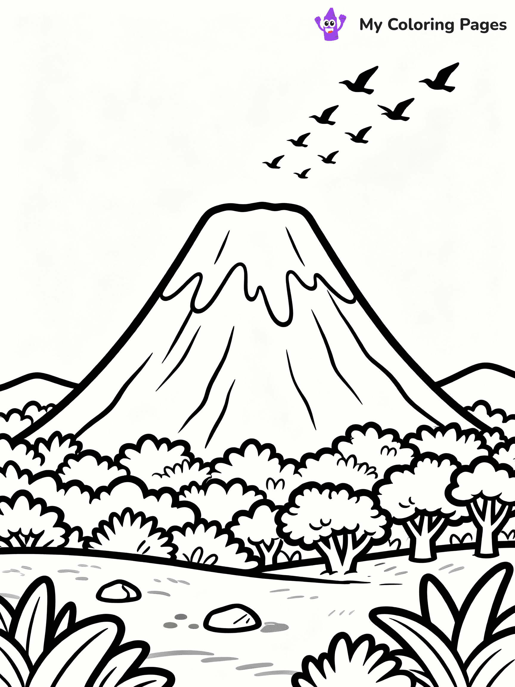 Volcano Coloring Pages - 29