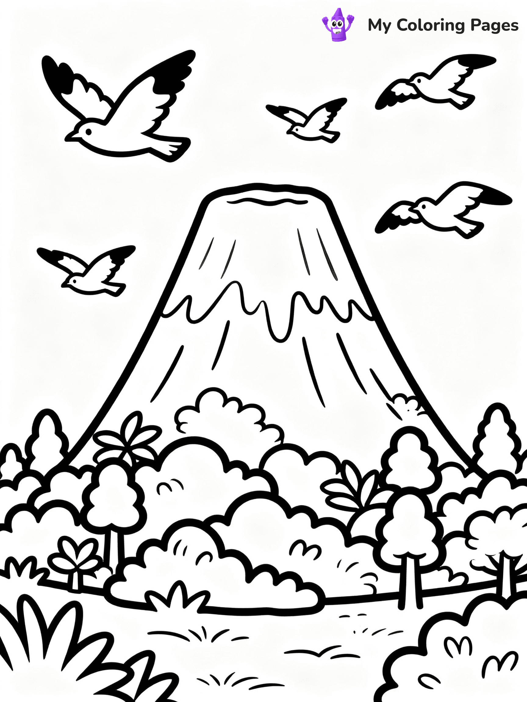 Volcano Coloring Pages - 25