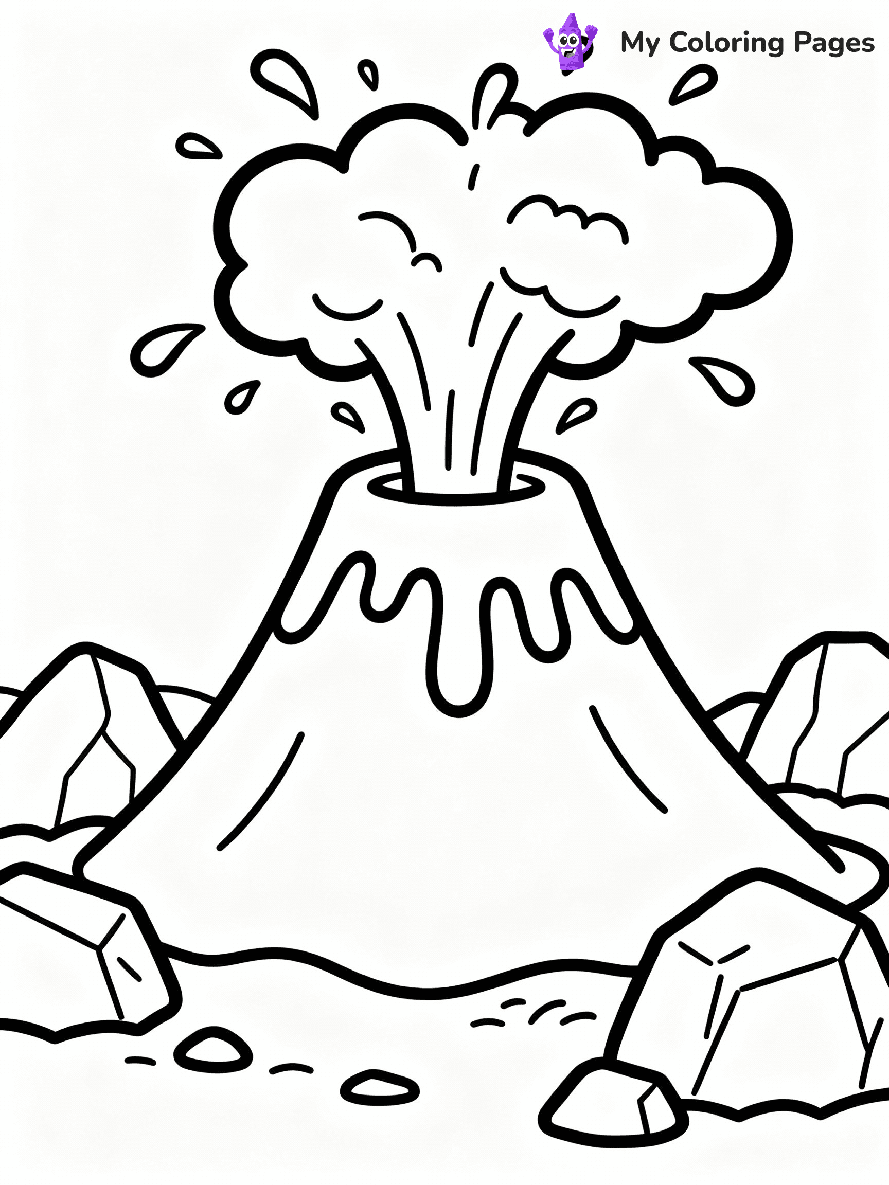 Volcano Coloring Pages - 24