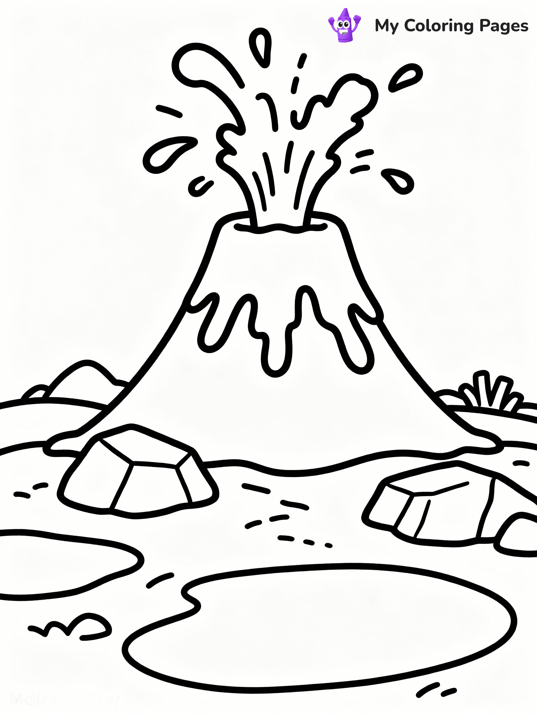 Volcano Coloring Pages - 23