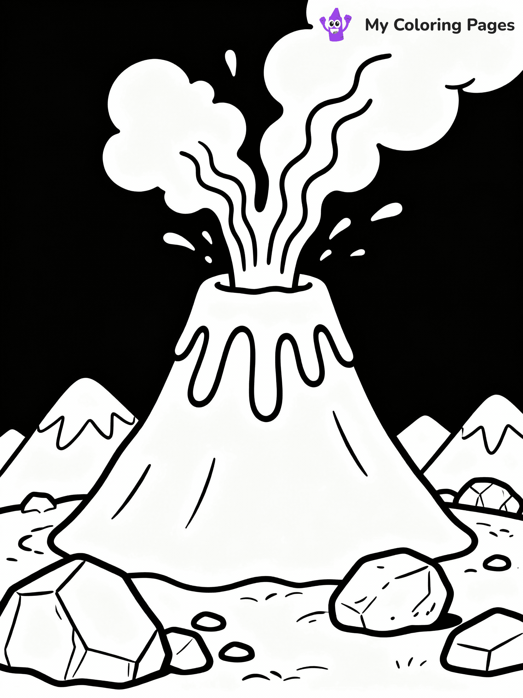 Volcano Coloring Pages - 22