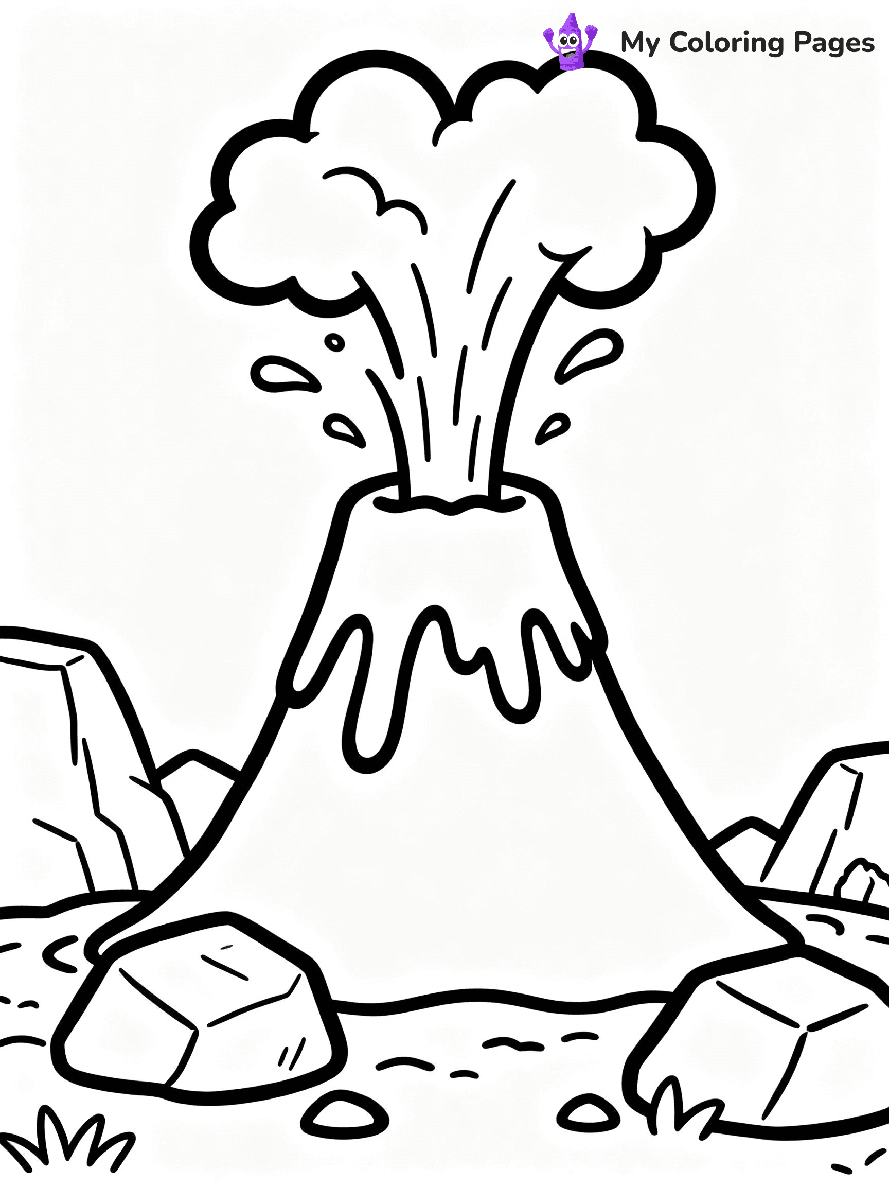 Volcano Coloring Pages - 21