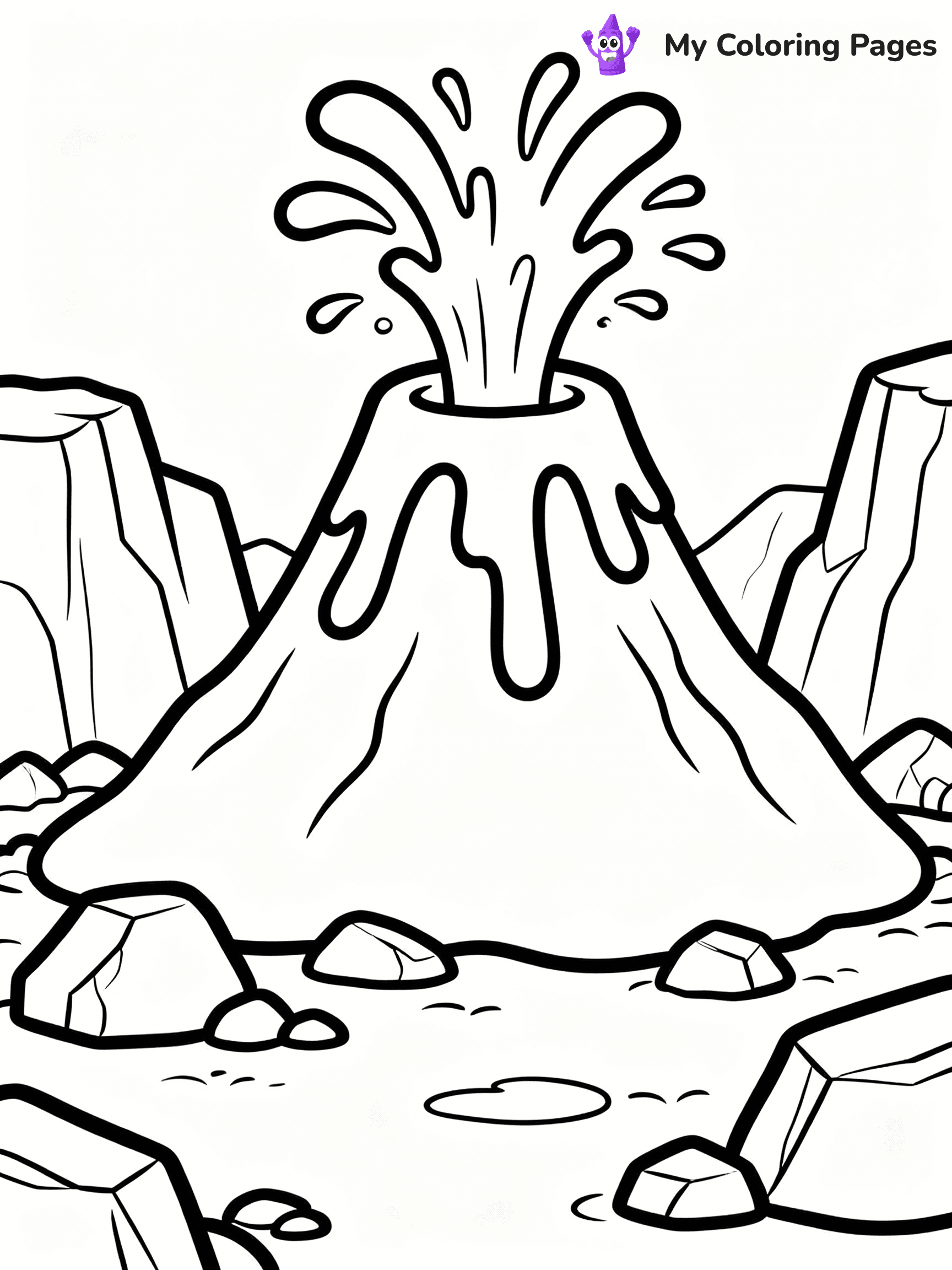 Volcano Coloring Pages - 19