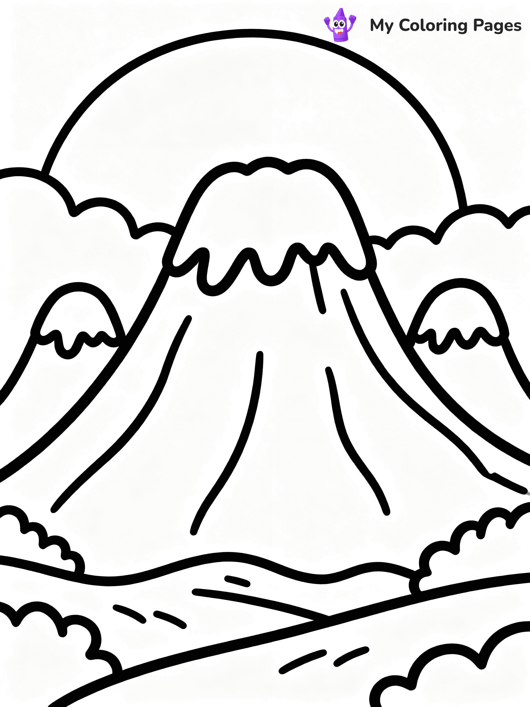 Volcano Coloring Pages - 18