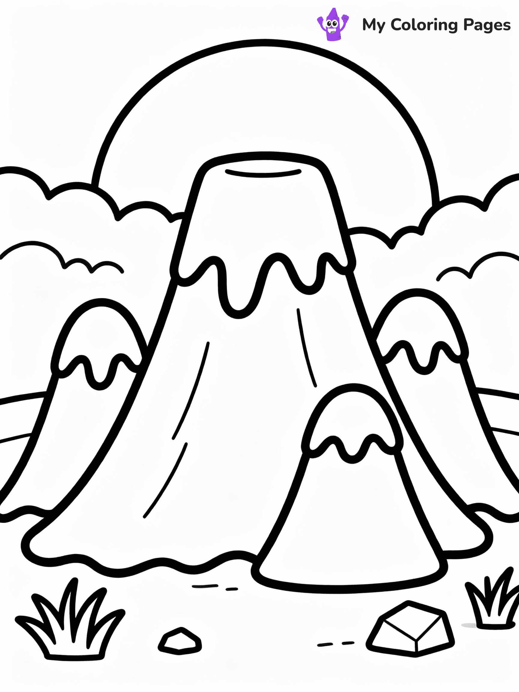 Volcano Coloring Pages - 17