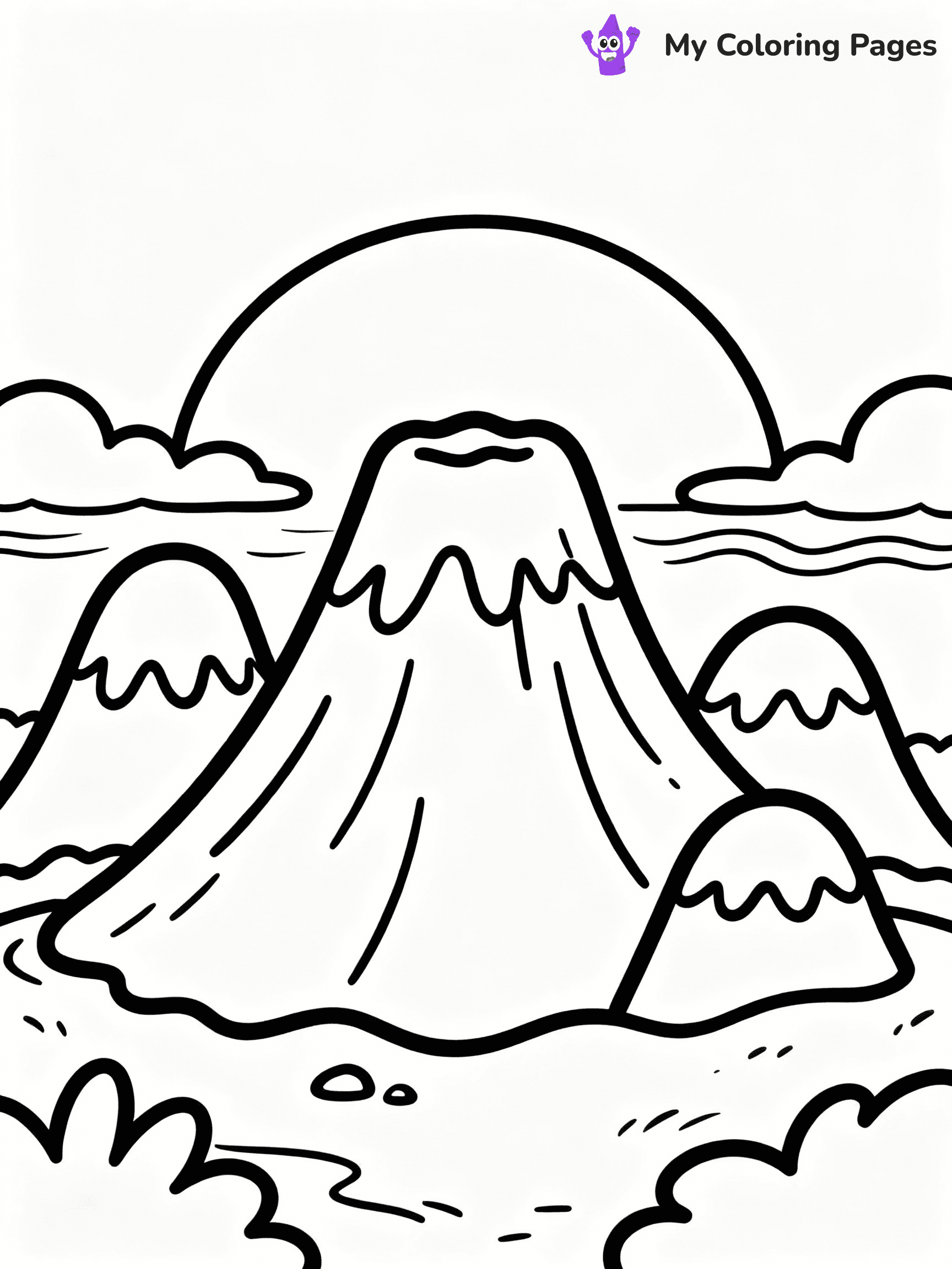 Volcano Coloring Pages - 16