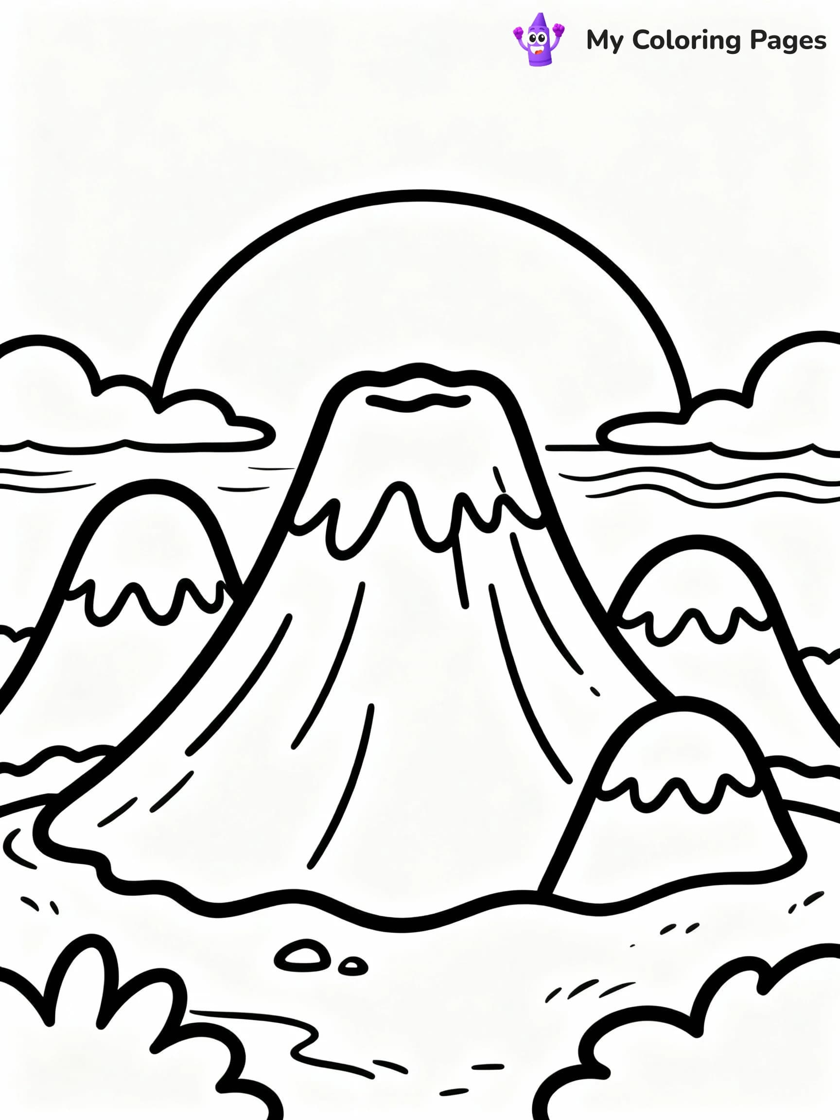 Volcano Coloring Pages - 16