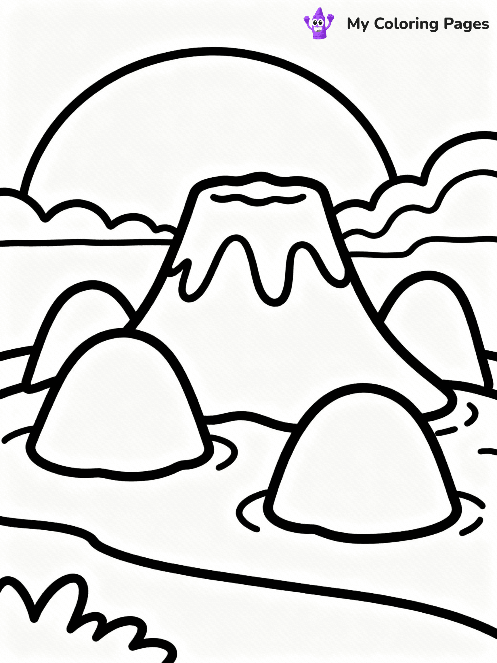 Volcano Coloring Pages - 14