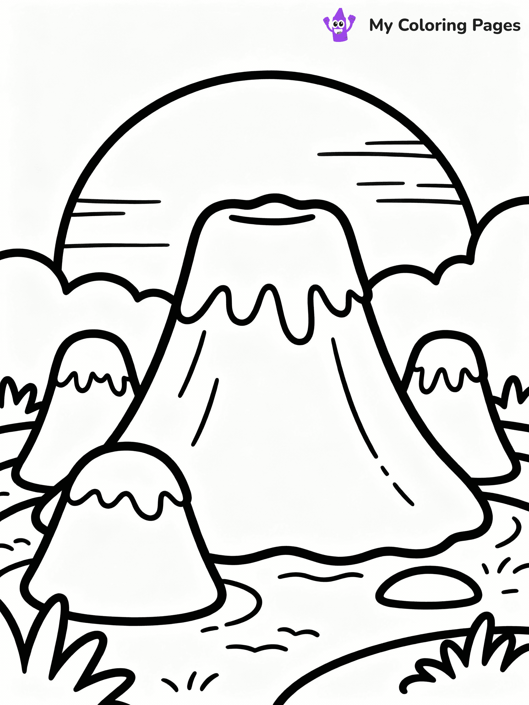 Volcano Coloring Pages - 13