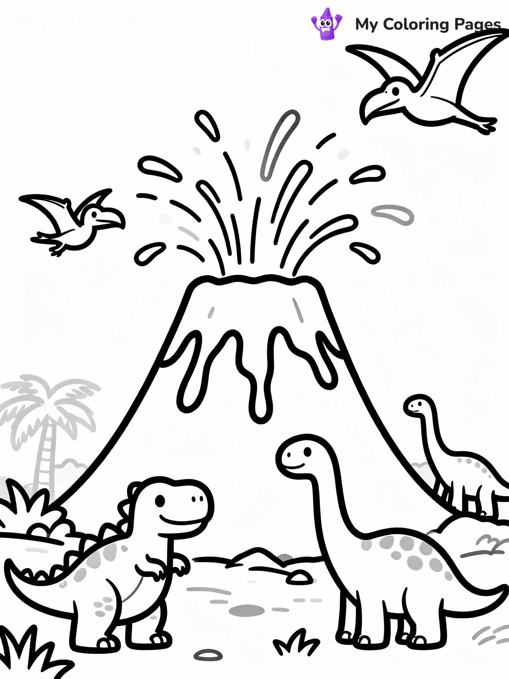 Volcano Coloring Pages - 12