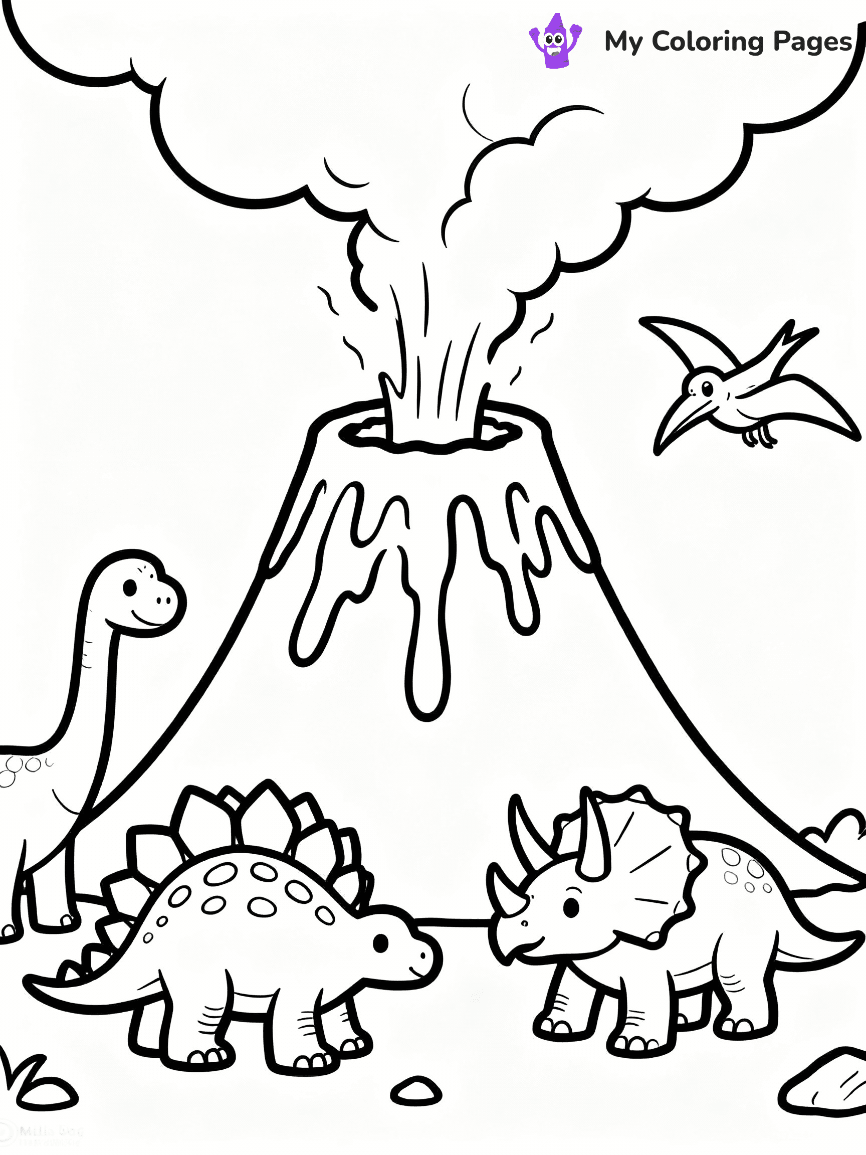 Volcano Coloring Pages - 9