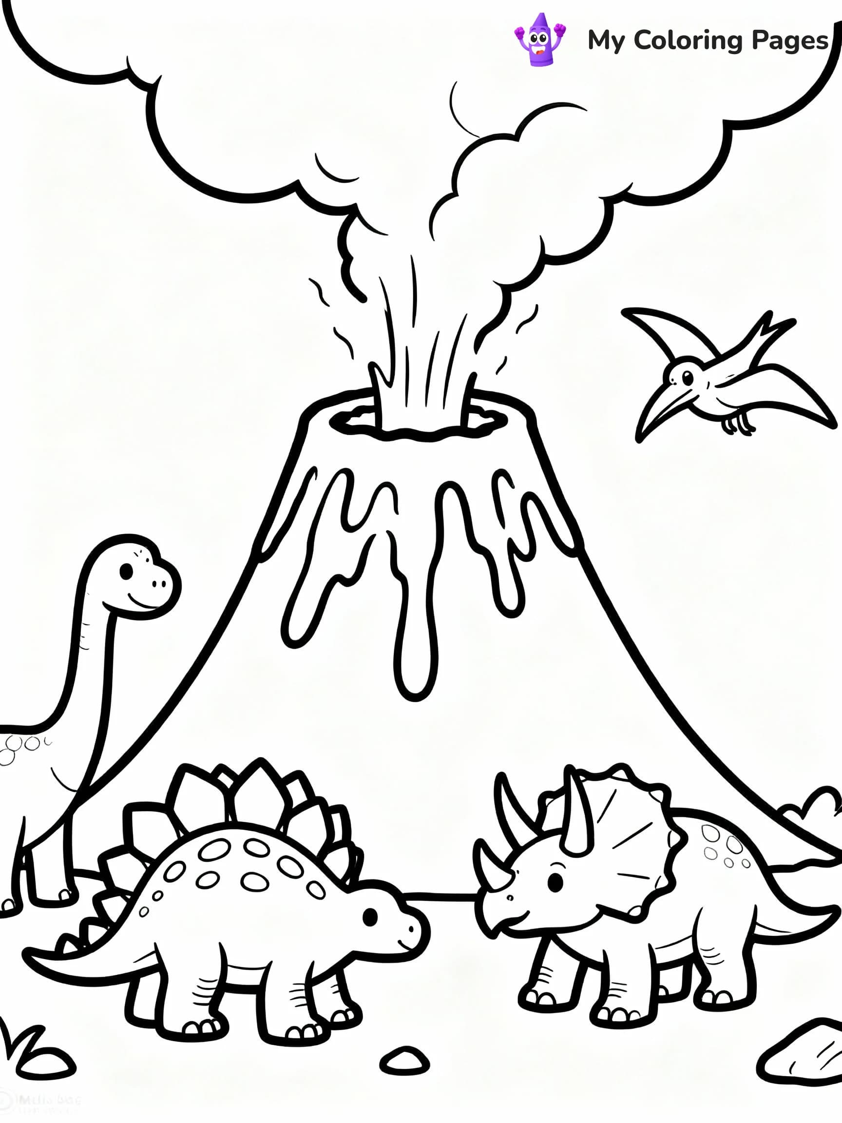 Volcano Coloring Pages - 9