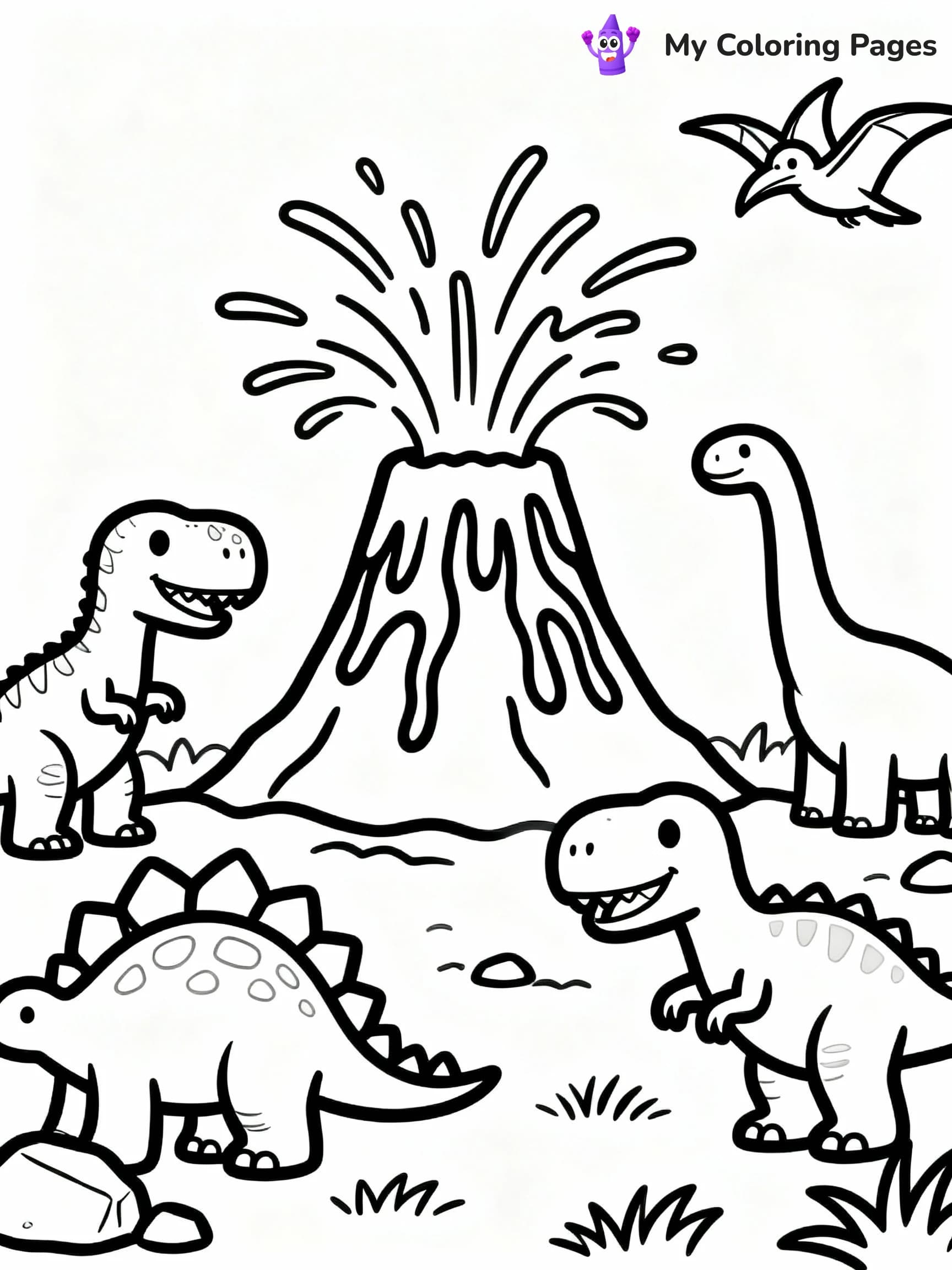 Volcano Coloring Pages - 8