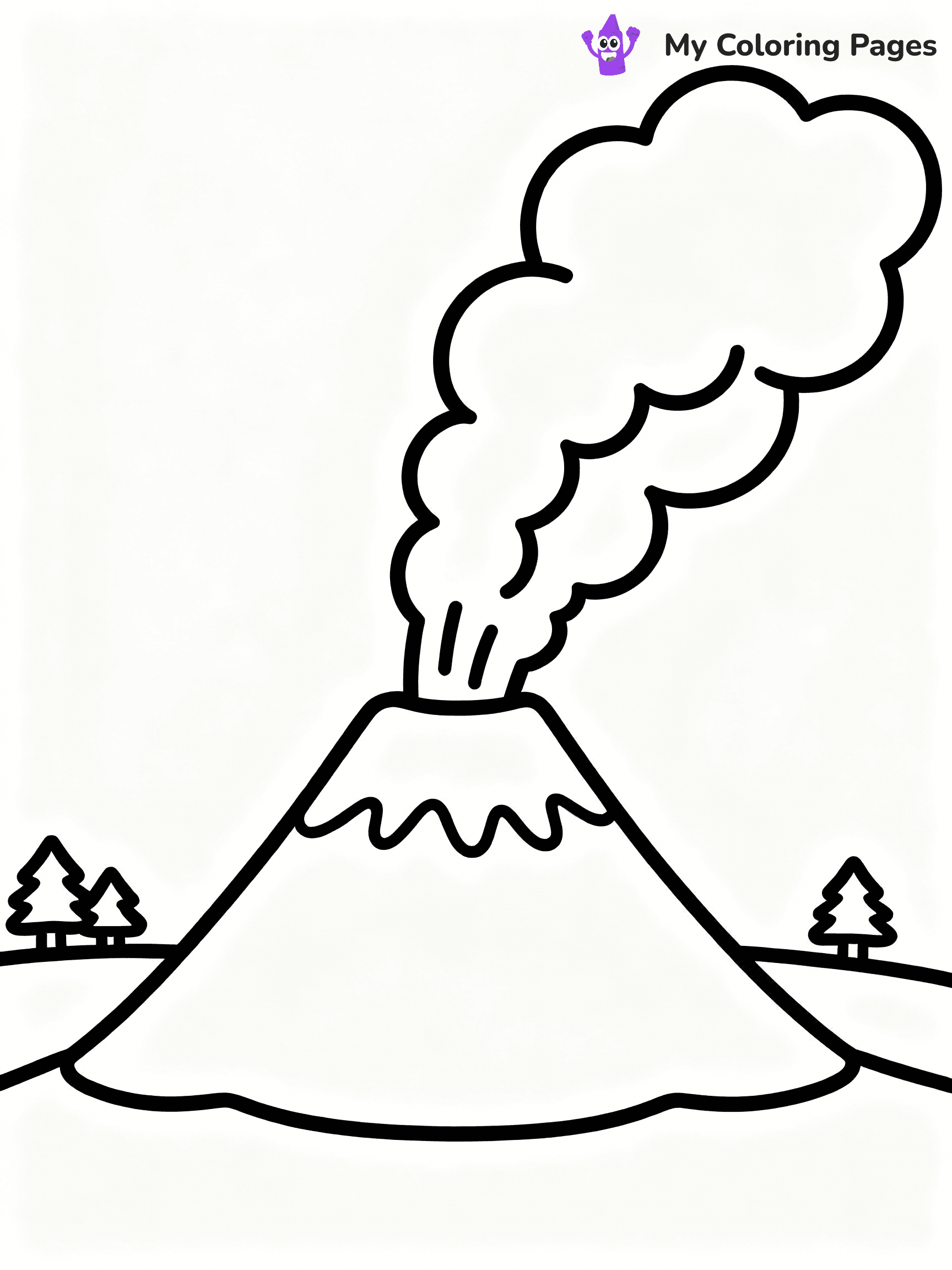 Volcano Coloring Pages - 6
