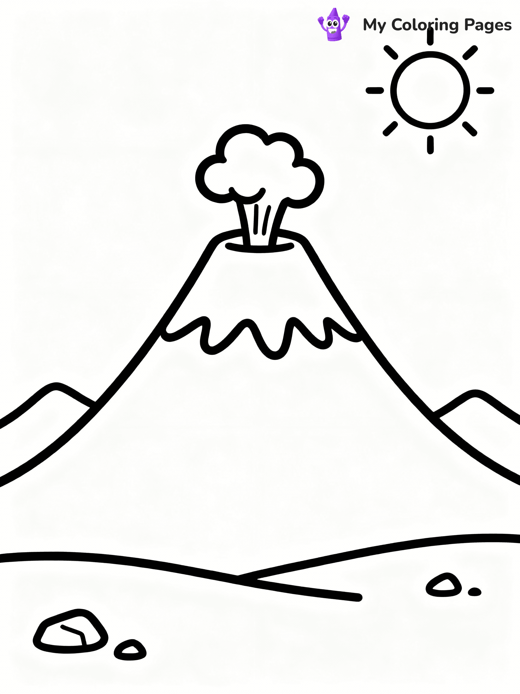 Volcano Coloring Pages - 5