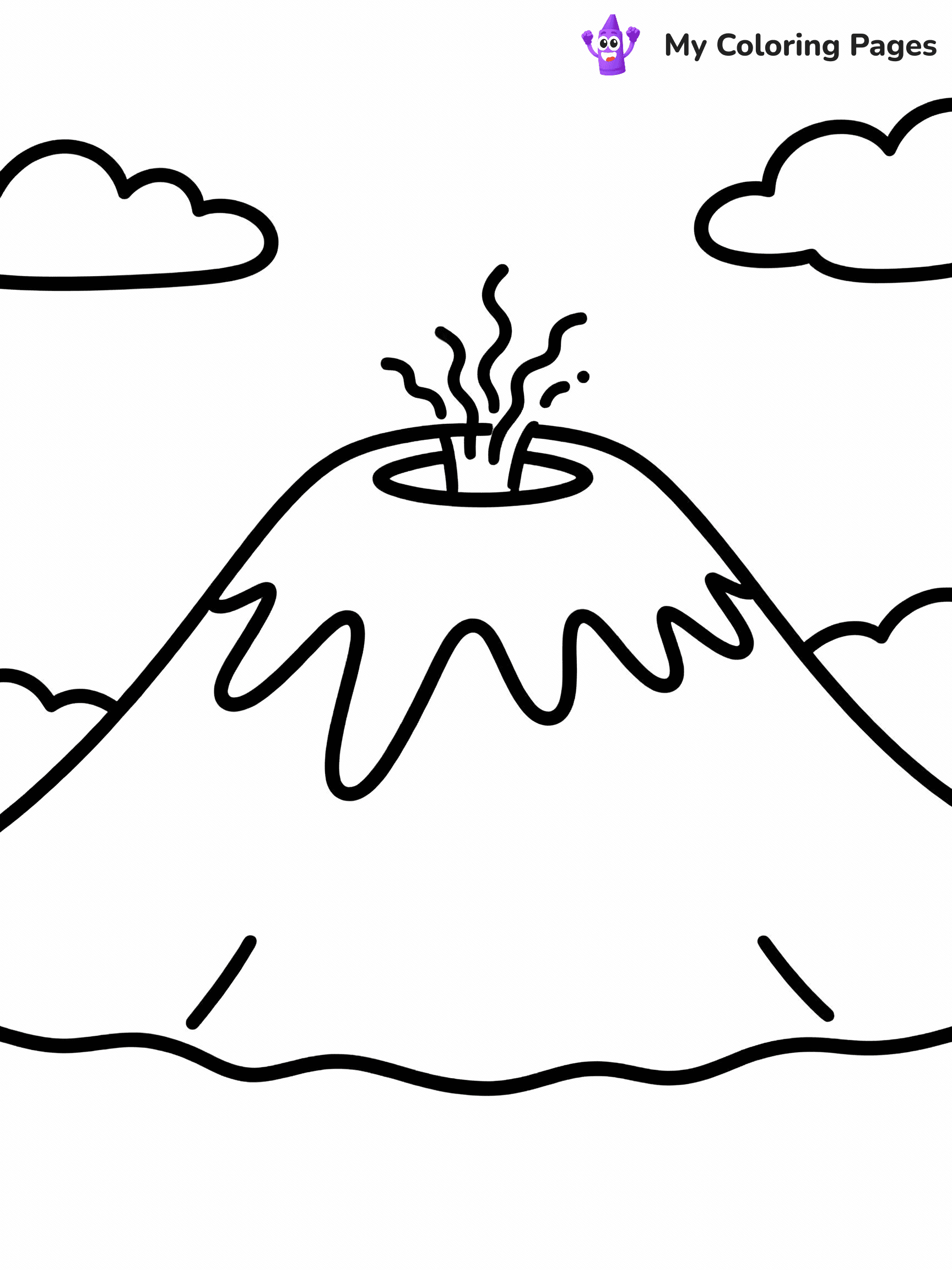 Volcano Coloring Pages - 3