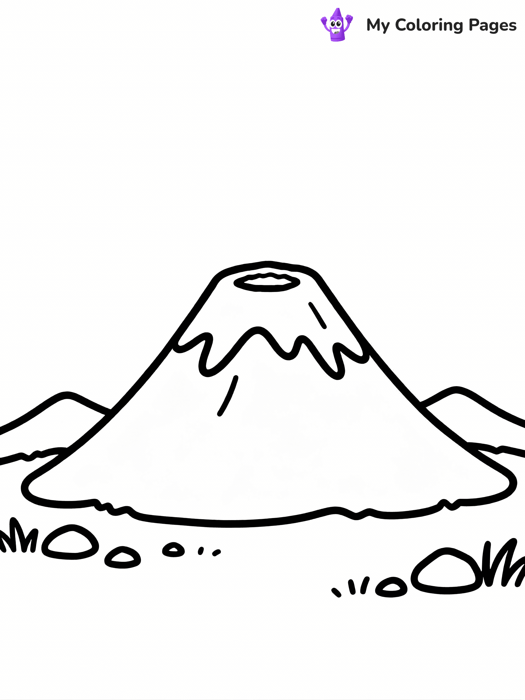 Volcano Coloring Pages - 2