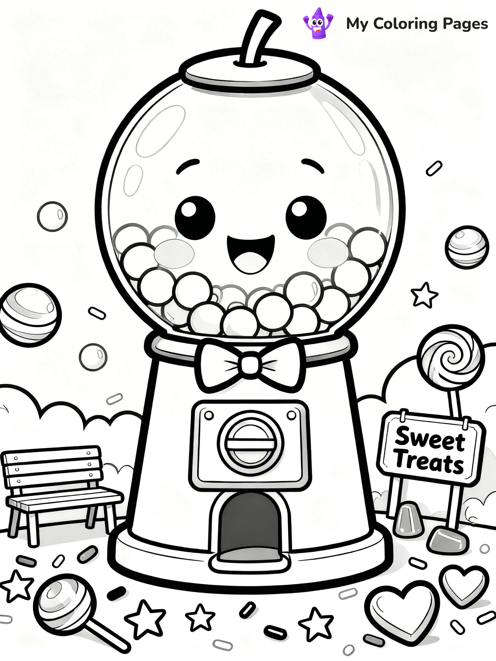 Gumball Machine Coloring Pages - 24