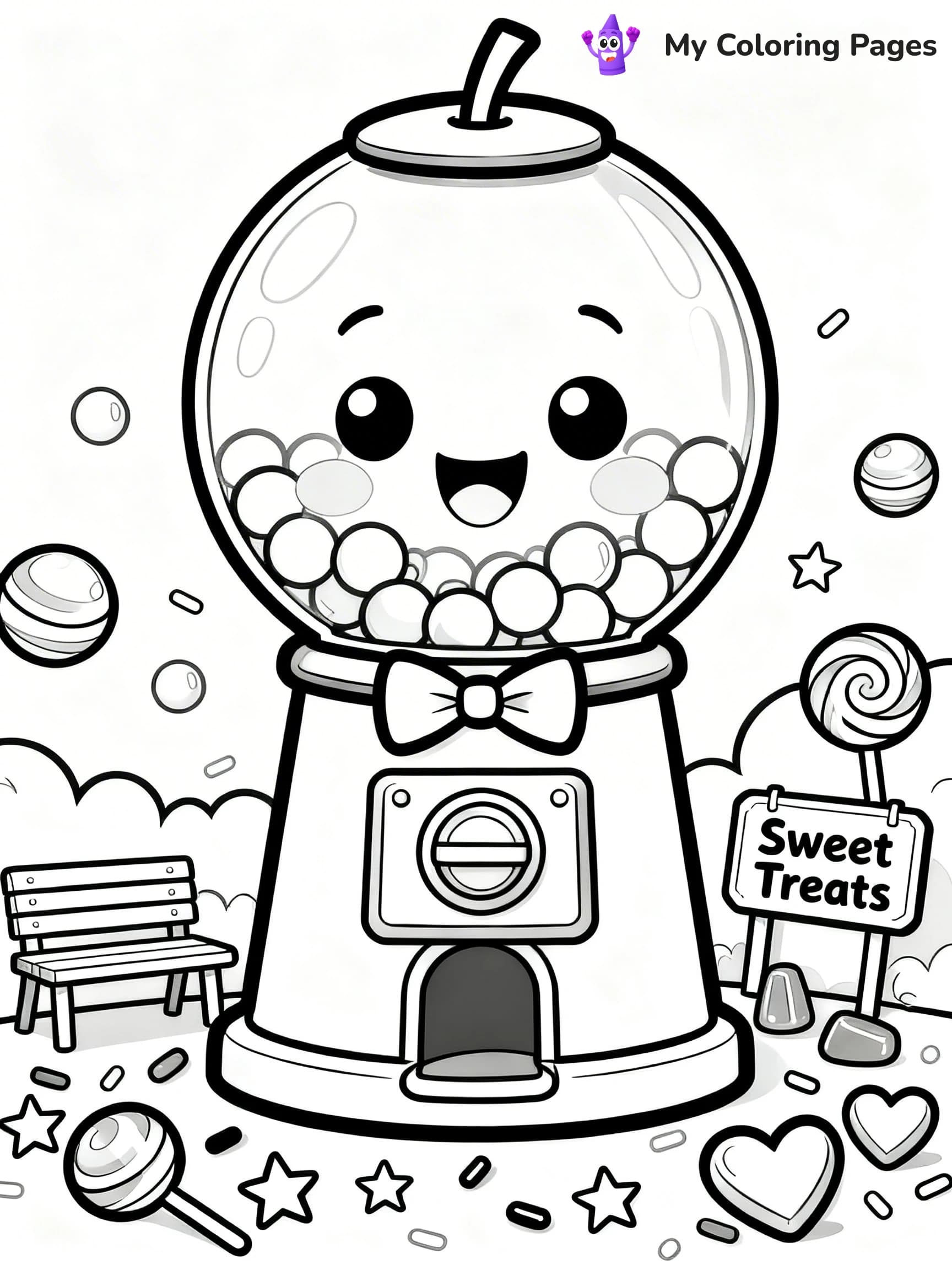 Gumball Machine Coloring Pages - 24