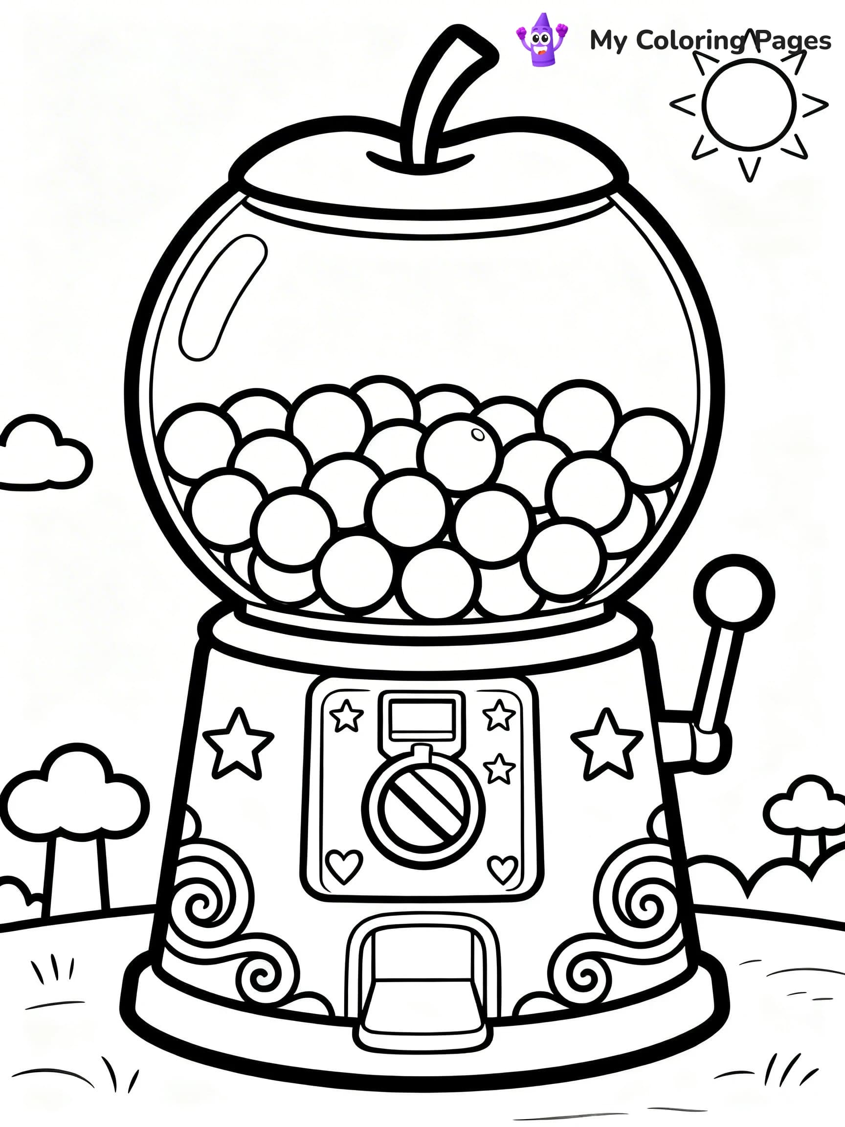 Gumball Machine Coloring Pages - 23