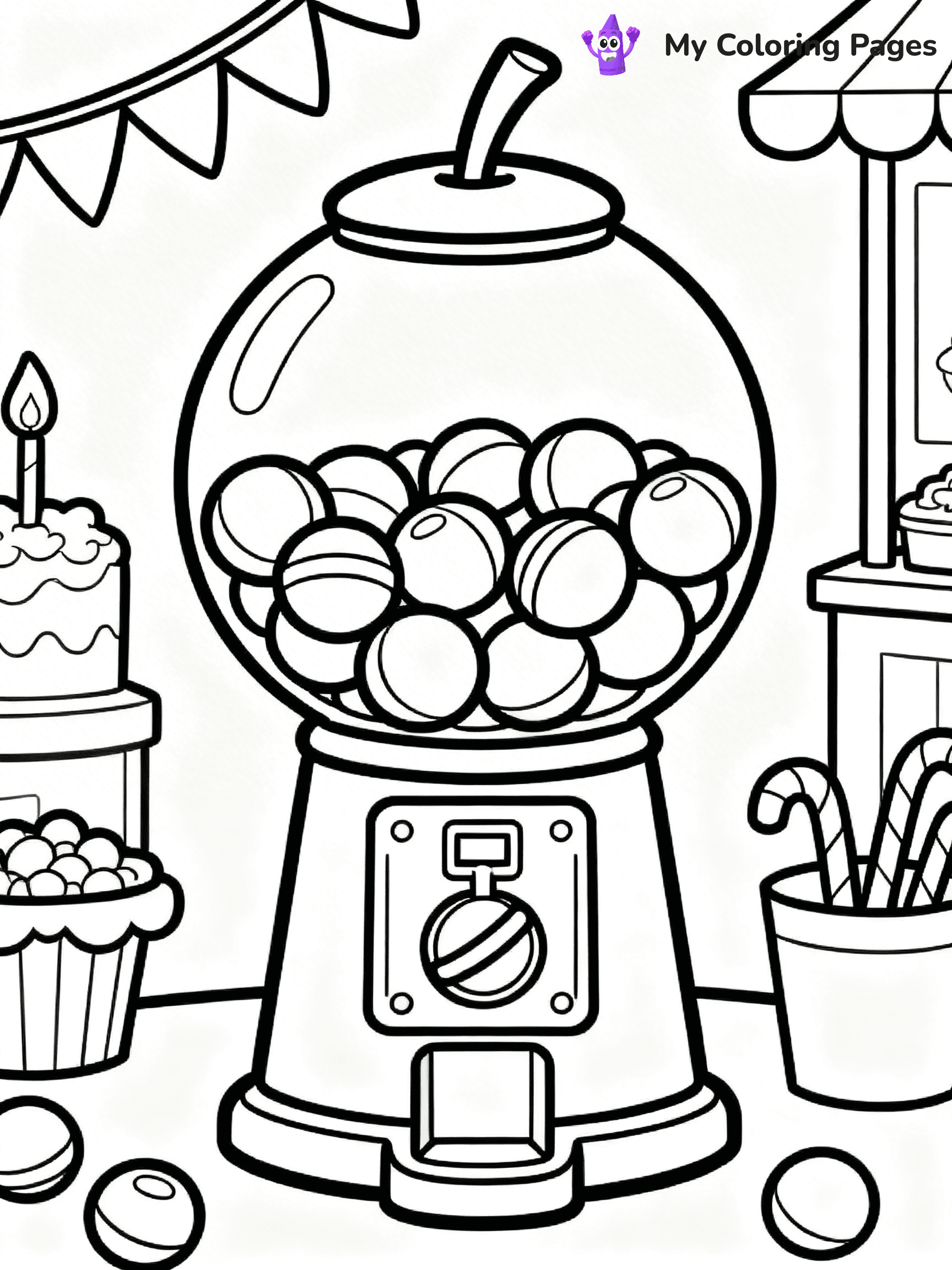 Gumball Machine Coloring Pages - 22