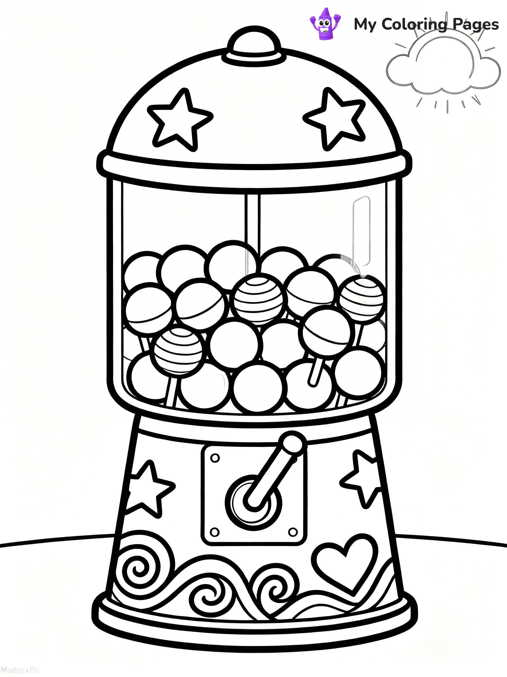 Gumball Machine Coloring Pages - 20
