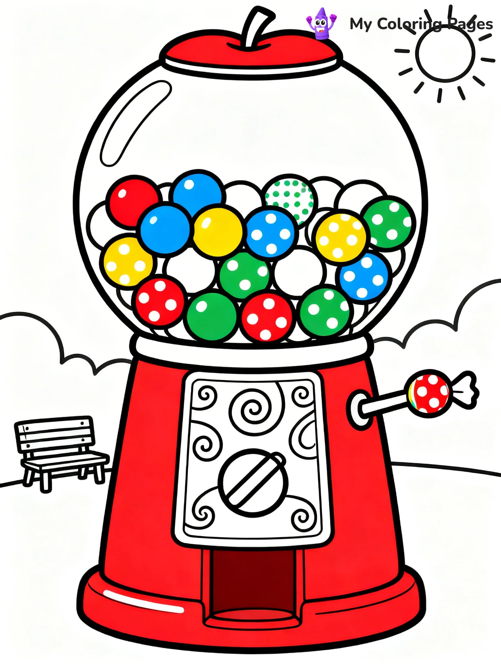 Gumball Machine Coloring Pages - 19