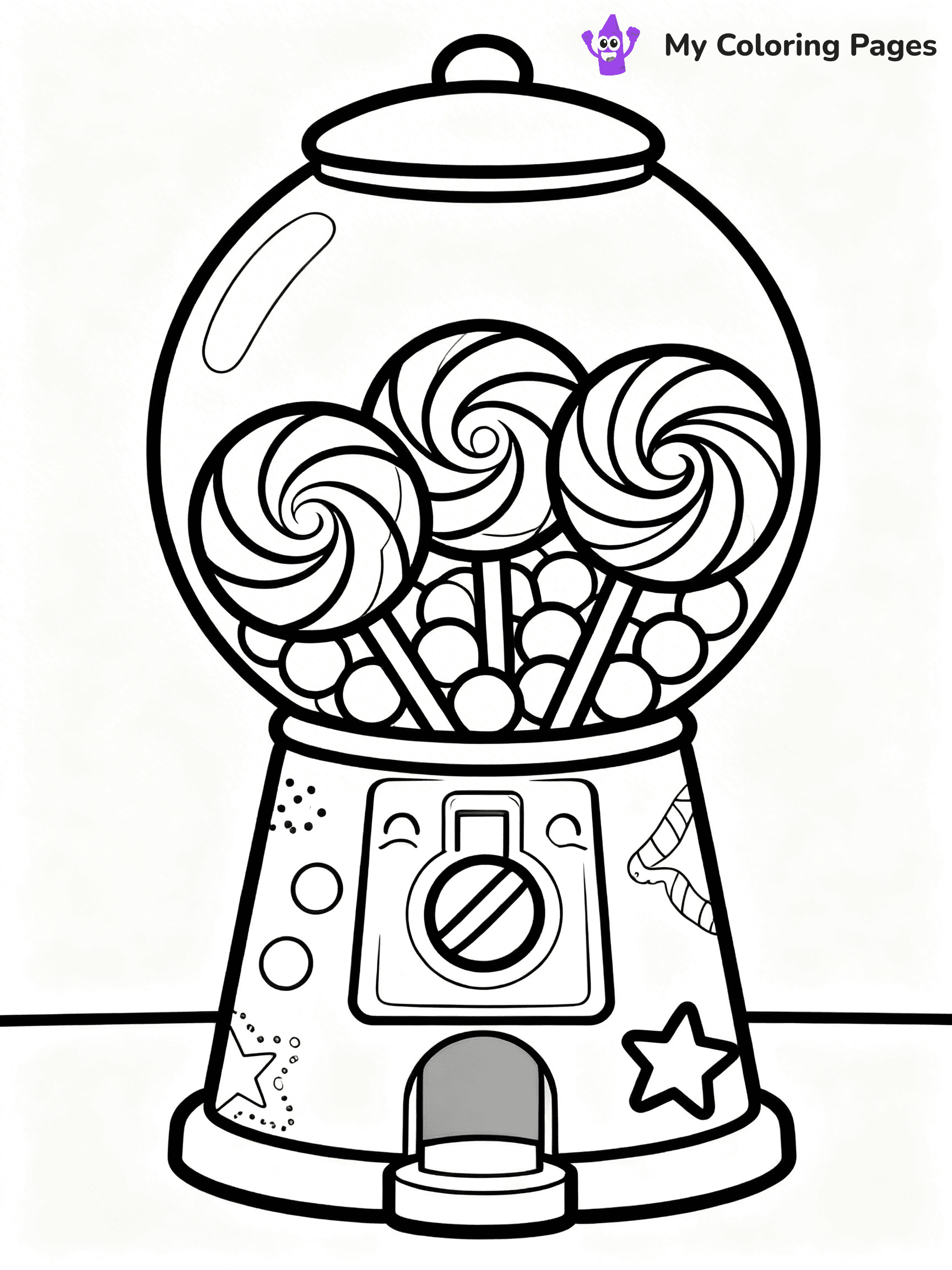 Gumball Machine Coloring Pages - 16